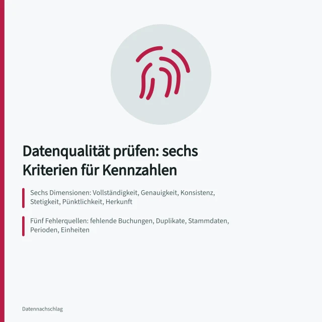 Prüfraster für Datenqualität in betrieblichen Kennzahlen. Datenqualität Kennzahlen: Prüfkriterien für auffällige Werte